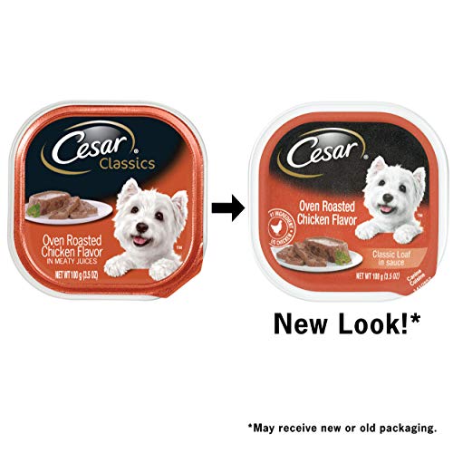 Cesar Soft Wet Dog Food Classic Loaf In Sauce Oven Roasted Chick