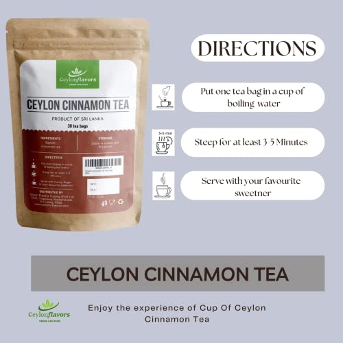 Organic Ceylon cinnamon tea bags | premium grade real or true ci...