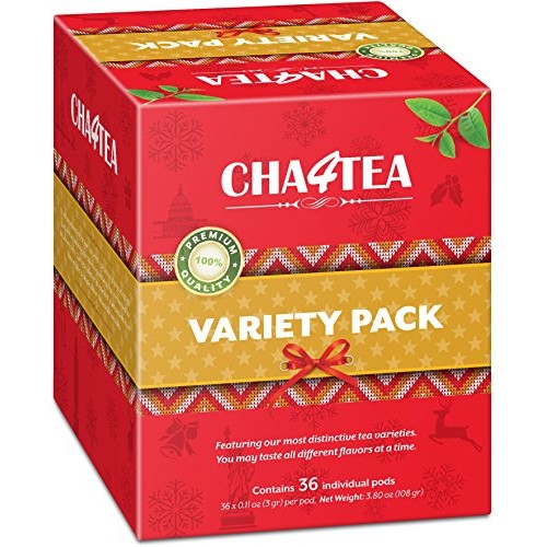 Cha4Tea 36-Count Variety Tea Sampler Pack For Keurig K-Cup Brewe