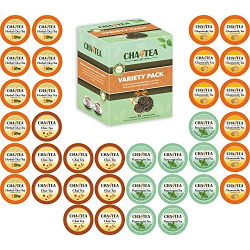 Cha4Tea 36-Count Herbal Tea Pods For Keurig K-Cup Brewer Pepper