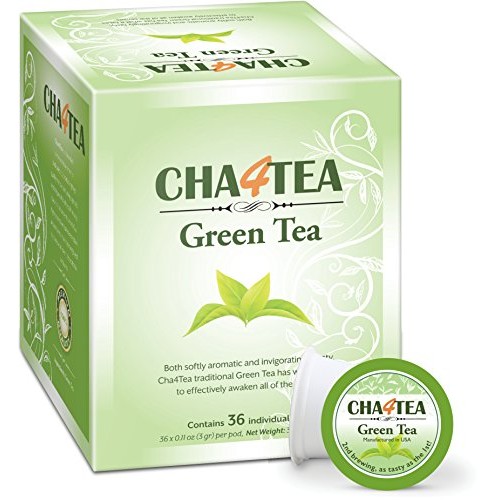 Cha4Tea 36-Count Green Tea Pods For Keurig K-Cup Brewers
