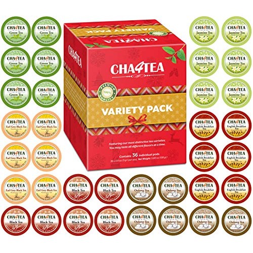 Cha4Tea 36-Count Variety Tea Sampler Pack For Keurig K-Cup Brewe