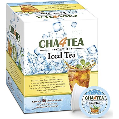 Cha4Tea 36-Count Black Iced Tea K Cups For Keurig K-Cup, Unsweet