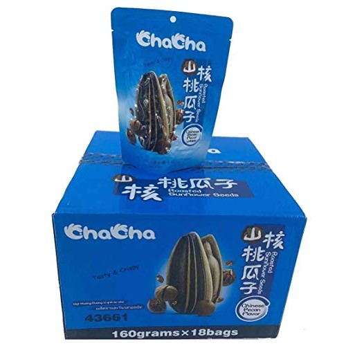 Chacha Roasted Sunflower Seeds Pecan Flavor 5.64Oz X 18 Bags