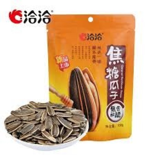 Chacha Roasted Sunflower Seeds-Caramel Flavor. 5.64 Oz Pack Of 2