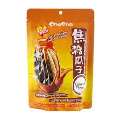 Chacha Roasted Sunflower Seeds-Caramel Flavor. 5.64 Oz Pack Of 2
