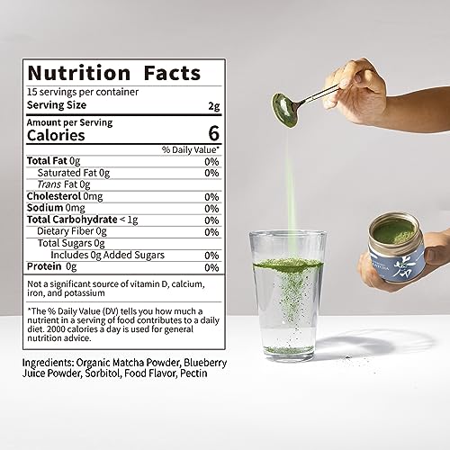 Chaism Blueberry Matcha Latte Mix - Premium Matcha Green Tea Pow...