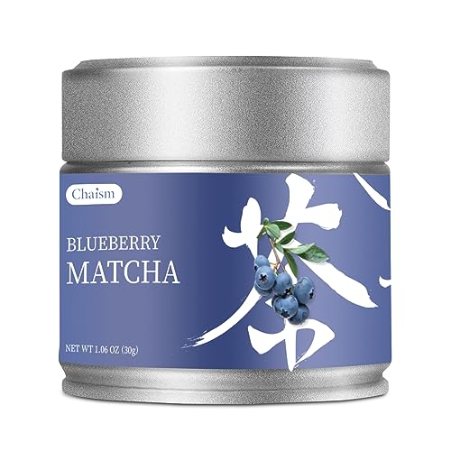 Chaism Blueberry Matcha Latte Mix - Premium Matcha Green Tea Pow...