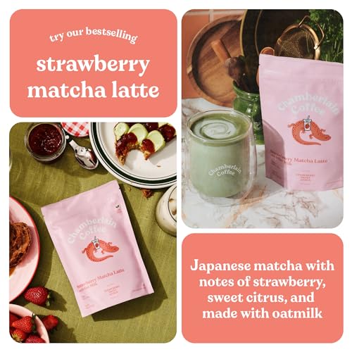Chamberlain Coffee Strawberry Matcha Latte - Vegan Strawberry Ma...