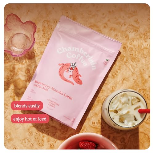 Chamberlain Coffee Strawberry Matcha Latte - Vegan Strawberry Ma...