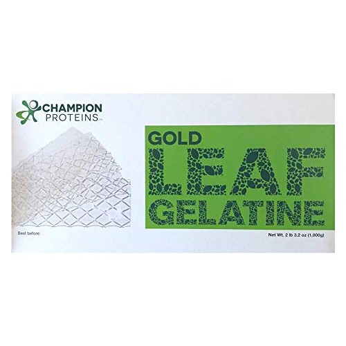 Gold Leaf Gelatin Sheets, 500 Sheets, 200 Bloom, Champion Leaf G