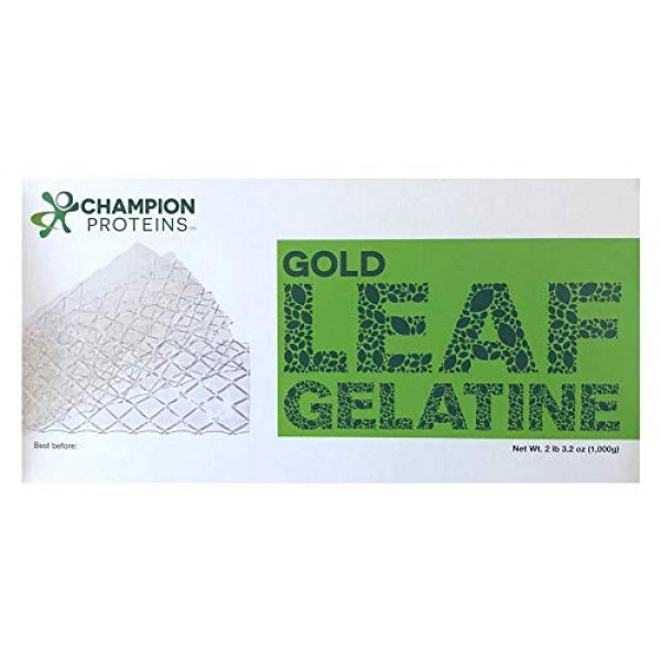 Gold Leaf Gelatin Sheets, 500 Sheets, 200 Bloom, Champion Leaf G...