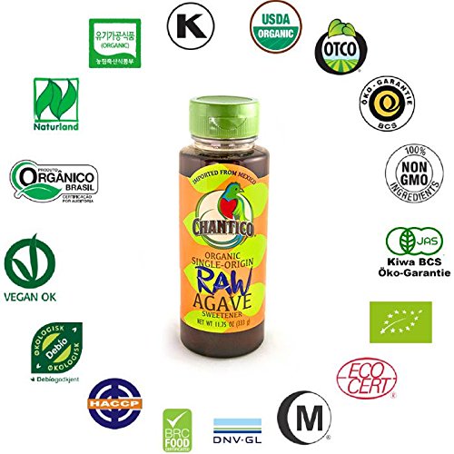Chantico Agave Sweetener Raw Agave, 11.75Oz Bottle Organic Nat