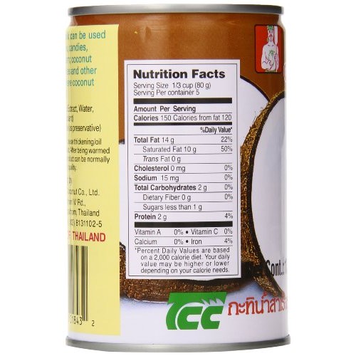 Chaokoh Coconut Milk, 13.5 Ounce Pack Of 6