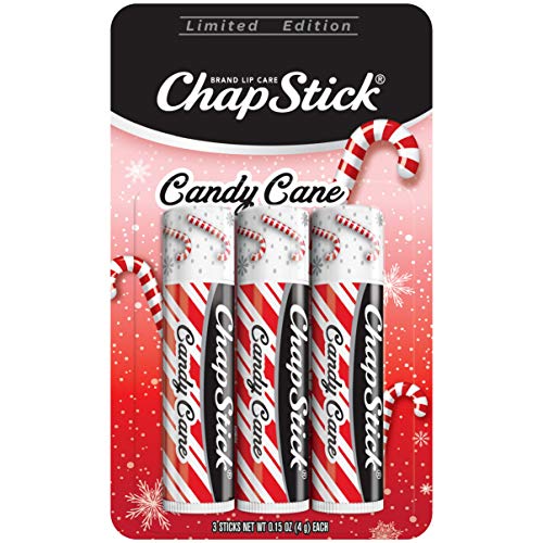 Chapstick Candy Cane Peppermint Lip Balm Tube, Candy Cane Lip Ba