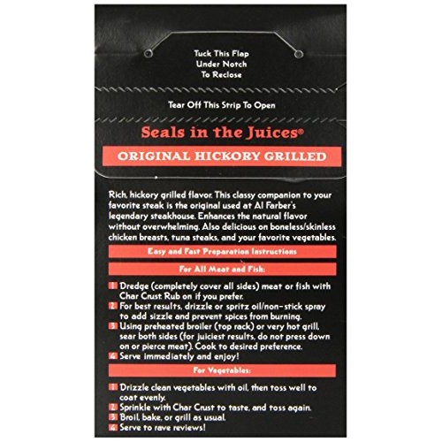 Char Crust Dry-Rub Seasoning, Original Hickory Grilled, 4-Ounce