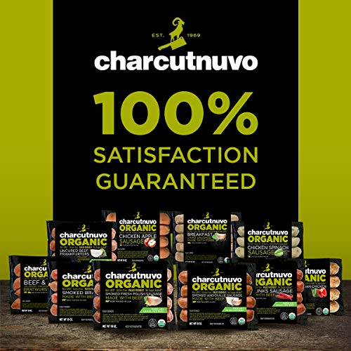 Charcutnuvo: Organic Beef Andouille Sausage - 10Oz, 5 Pack - Non