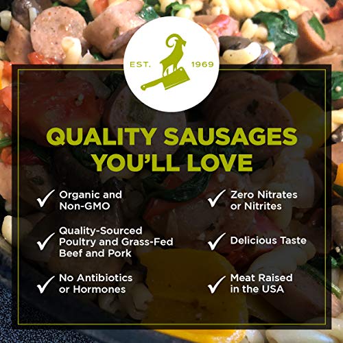 Charcutnuvo: Organic Chicken Apple Sausage - 10Oz, 5 Pack - Non-