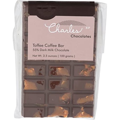 CHARLES CHOCOLATES Toffee Coffee Bar, 3.5 OZ