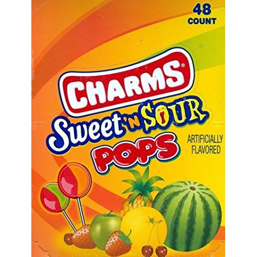 Charm Pops - Sweet And Sour Suckers 48-0.625 Oz Pops