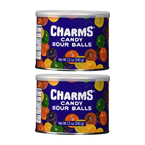 Charms Assorted Sour Balls 12Oz Cannister Pack Of 2