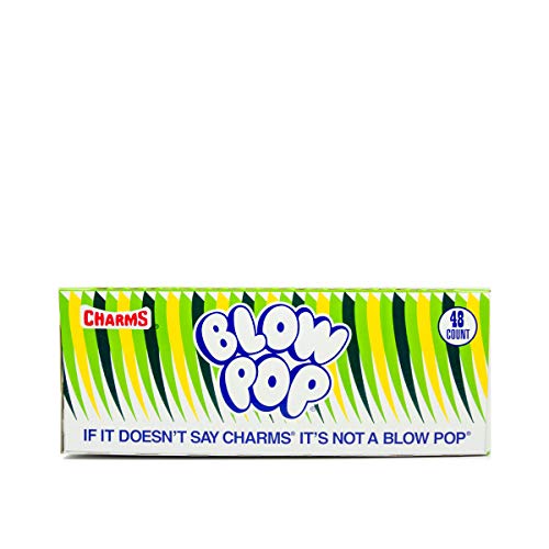 Charms Blow Pops, Sour Apple Flavor, 48-Count Box Charms Blow Pops, Sour Apple Flavor, 48-Count Box