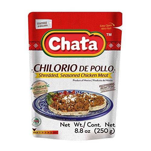 Chata Chicken Chilorio Pouch | Shredded, Seasoned Chicken Meat |