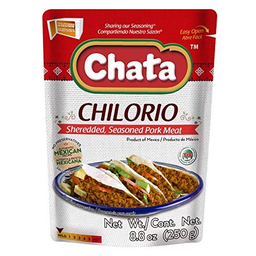Chata Chilorio Seasoned Shredded Meat 8.8Oz Pouch Pack Of 3