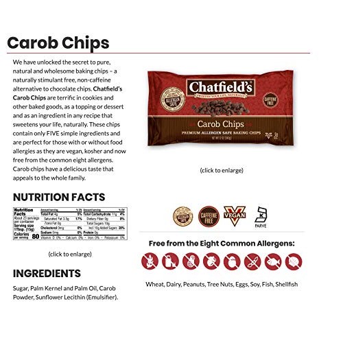 Chatfields Carob Chips, 12-Ounce Units Pack Of 4