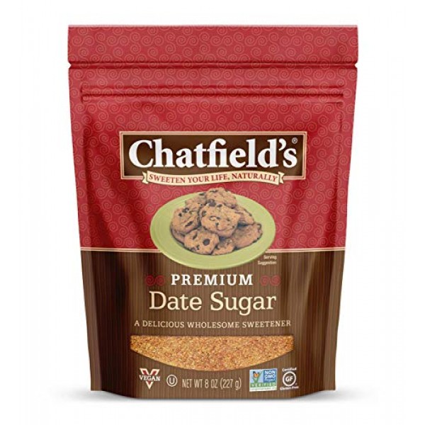 Chatfields Granulated Date Sugar, 100% Date Sweetener, 8 Oz. Pou...
