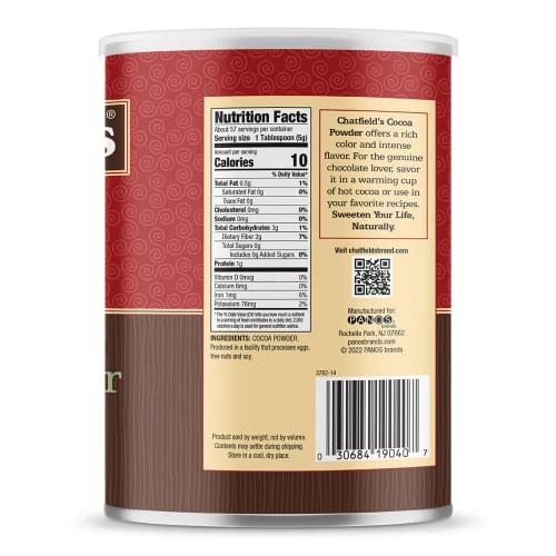 Chatfields All Natural Cocoa Powder, Unsweetened, 10 Ounce