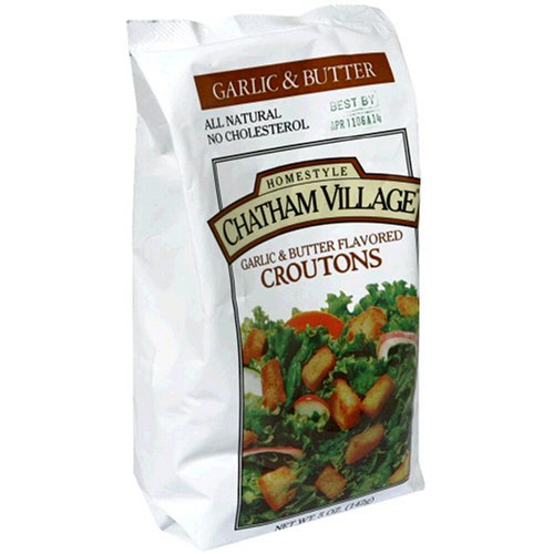 Chatham Village Croutons, Garlic &Amp; Butter Flavored, 5-Ounce Bags