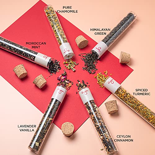 Chayam Assorted Loose Teas Gift Set With Tea Infuser | 6 Tea Fla