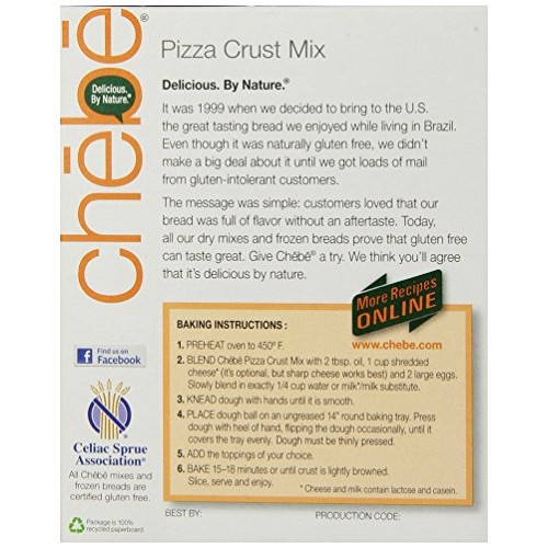 Chebe Bread Pizza Crust Mix, Gluten Free, 7.5-Ounce Box Pack Of 8
