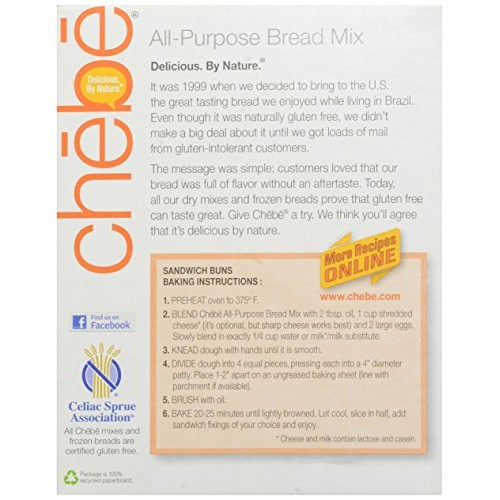 Chebe Bread All-Purpose Mix, Gluten Free, 7.5-Ounce Bags Pack O