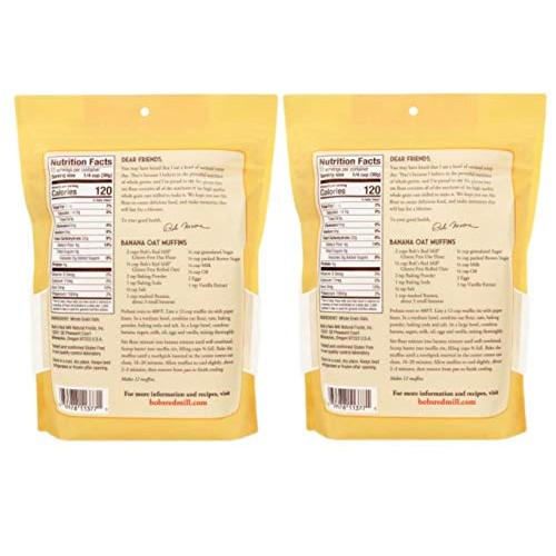 Bobs Gluten Free Oat Flour Red Mill Bundle. Includes Two Pack Of
