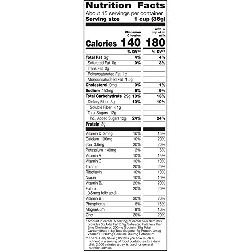 Cheerios Gluten Free Cereal Box, Cinnamon, 19.4 Oz