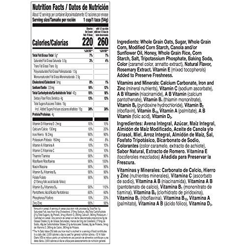 Cheerios Oat Crunch Oats & Honey Oat Breakfast Cereal, Family Si...