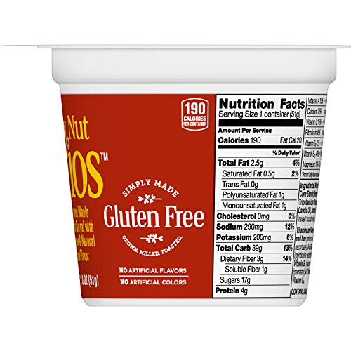 Honey Nut Cheerios Cups, Cereal With Oats, Gluten Free, 1.8 Oz,