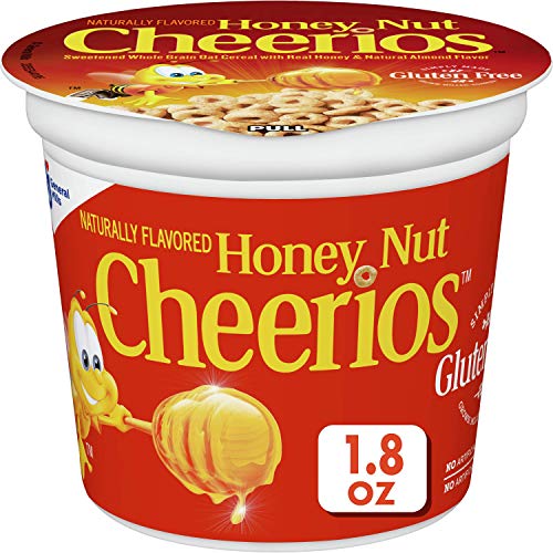 Honey Nut Cheerios Cups, Cereal With Oats, Gluten Free, 1.8 Oz,
