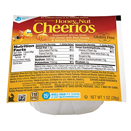 Honey Nut Cheerios Gluten Free Bowlpak Cereal Honey Nut Cheerios Gluten Free Bowlpak Cereal