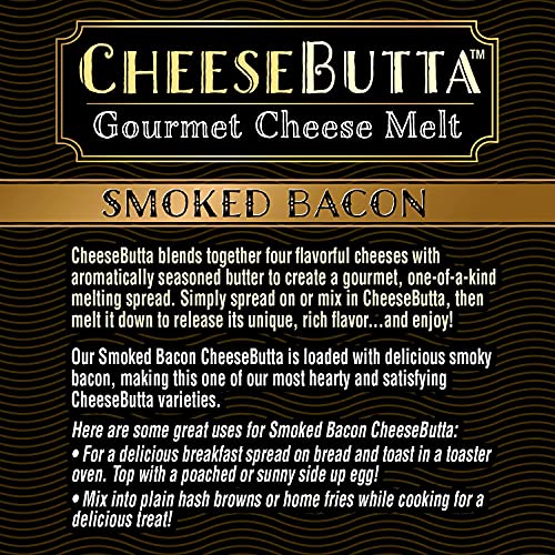 Smoked Bacon CheeseButta 16oz Gourmet Cheese Melt – with Real S...