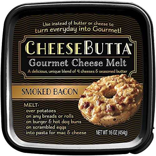 Smoked Bacon CheeseButta 16oz Gourmet Cheese Melt – with Real S...