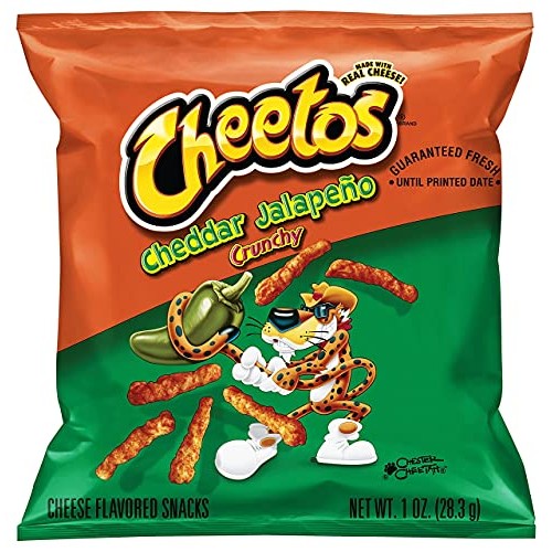 Cheetos Crunchy Cheddar Jalapeno Flavored Cheese Snacks, 1 Ounce