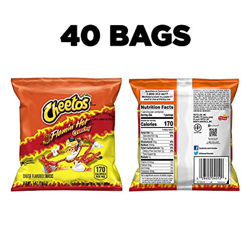 Cheetos Crunchy Flamin Hot Cheese Flavored Snacks, 1 Ounce Pac