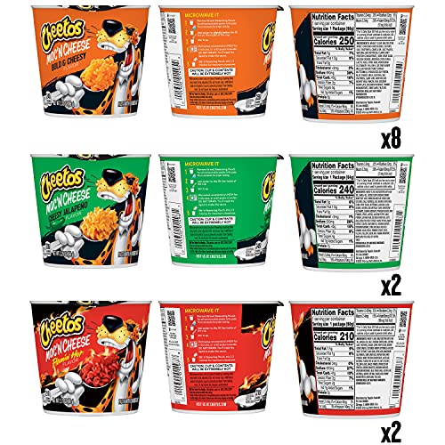 Cheetos Mac N Cheese, 3 Flavor Variety Pack, 12 Cups