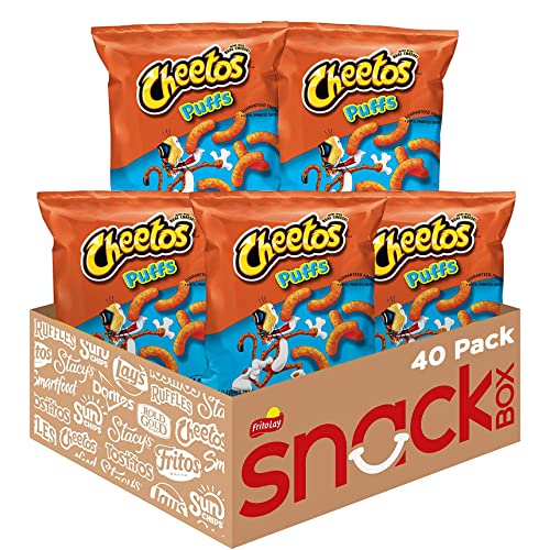 Cheetos Puffs Cheese Flavored Snacks, 0.875 Ounce Pack Of 40