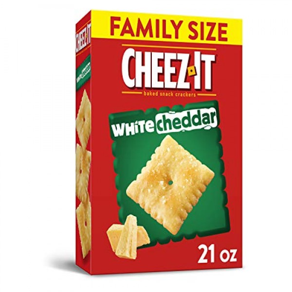 Cheez-It White Cheddar Cheese Crackers - School Lunch Food, Bake