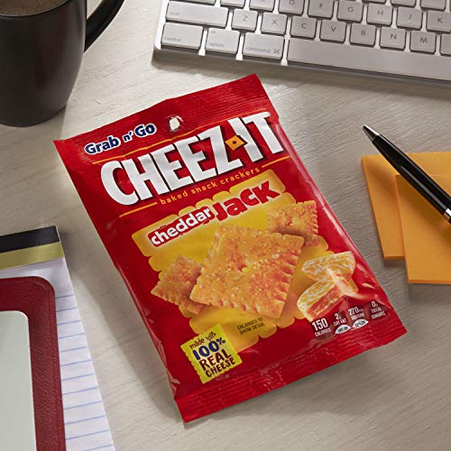 Cheez-It Baked Snack Cheese Crackers, Cheddar Jack, Single Serve