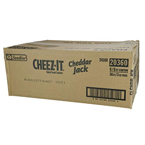 Cheez-It Baked Snack Cheese Crackers, Cheddar Jack, Single Serve